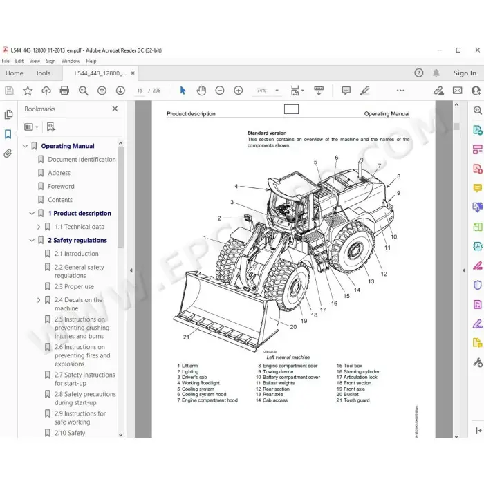 Liebherr Wheel Loader L544 - L580 service & repair manual